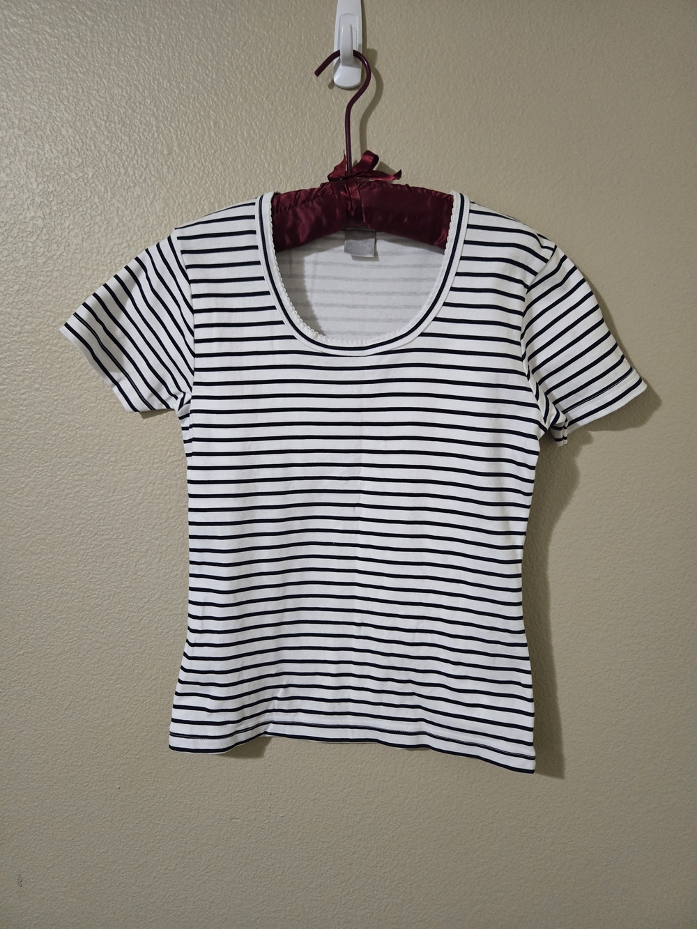 Partners Women's Striped Scoop Neck Tee Vintage Y2k Size Medium